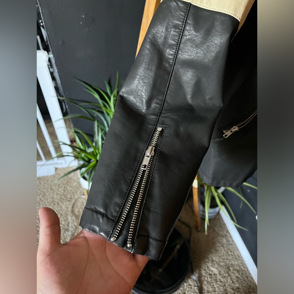 NWOT FREE PEOPLE We The Free Ryder Sport Vegan Moto Jacket MSRP $198 Size XL - Picture 13 of 16